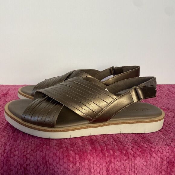 Timberland Adley Shore Ankle Strap Leather Sandals Bronze Size 7 - Picture 4 of 11